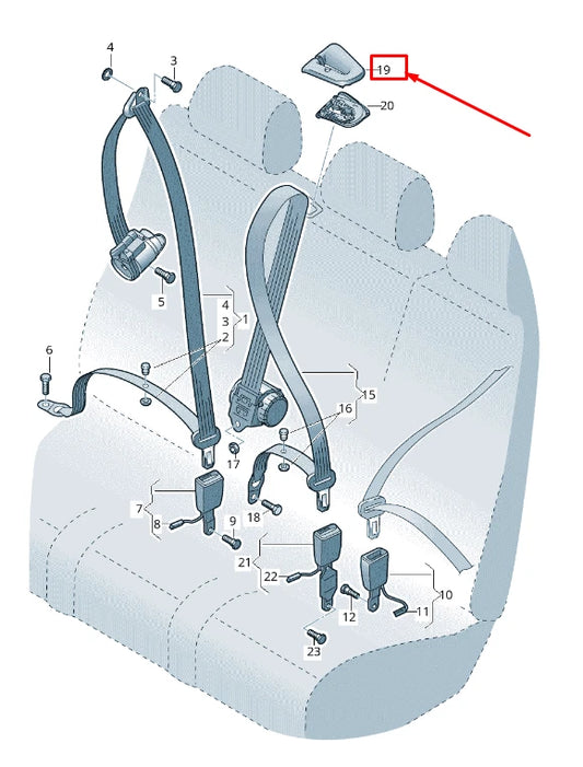 NEW AUDI Q7 4M UPPER REAR SEAT BELT TRIM BEZEL 4M0857763SF3