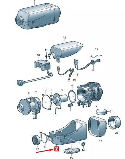 NEW VW CRAFTER 2F MK1 AUXILIARY HEATER LOWER EXTERIOR PANEL 2E0819527A