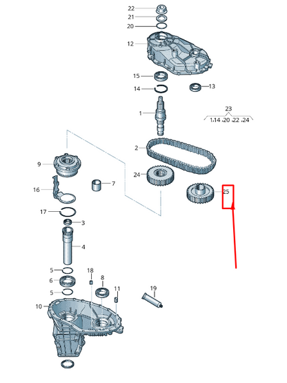 new audi q7 4l engine chain sprocket 0aq341570b original
