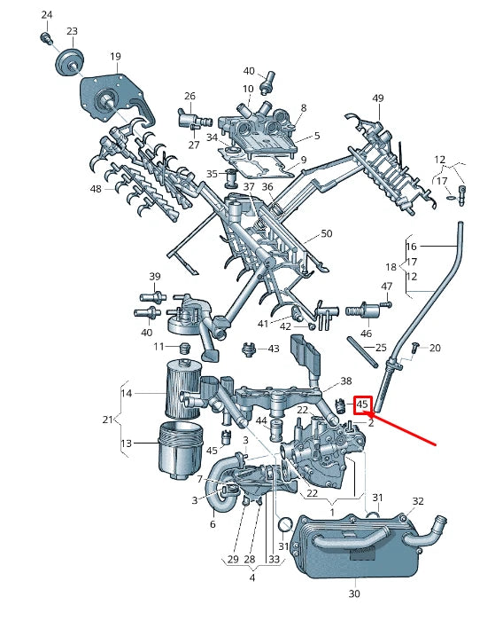 NEW AUDI A6 AVANT C7 OIL CHECK VALVE 079103765E ORIGINAL