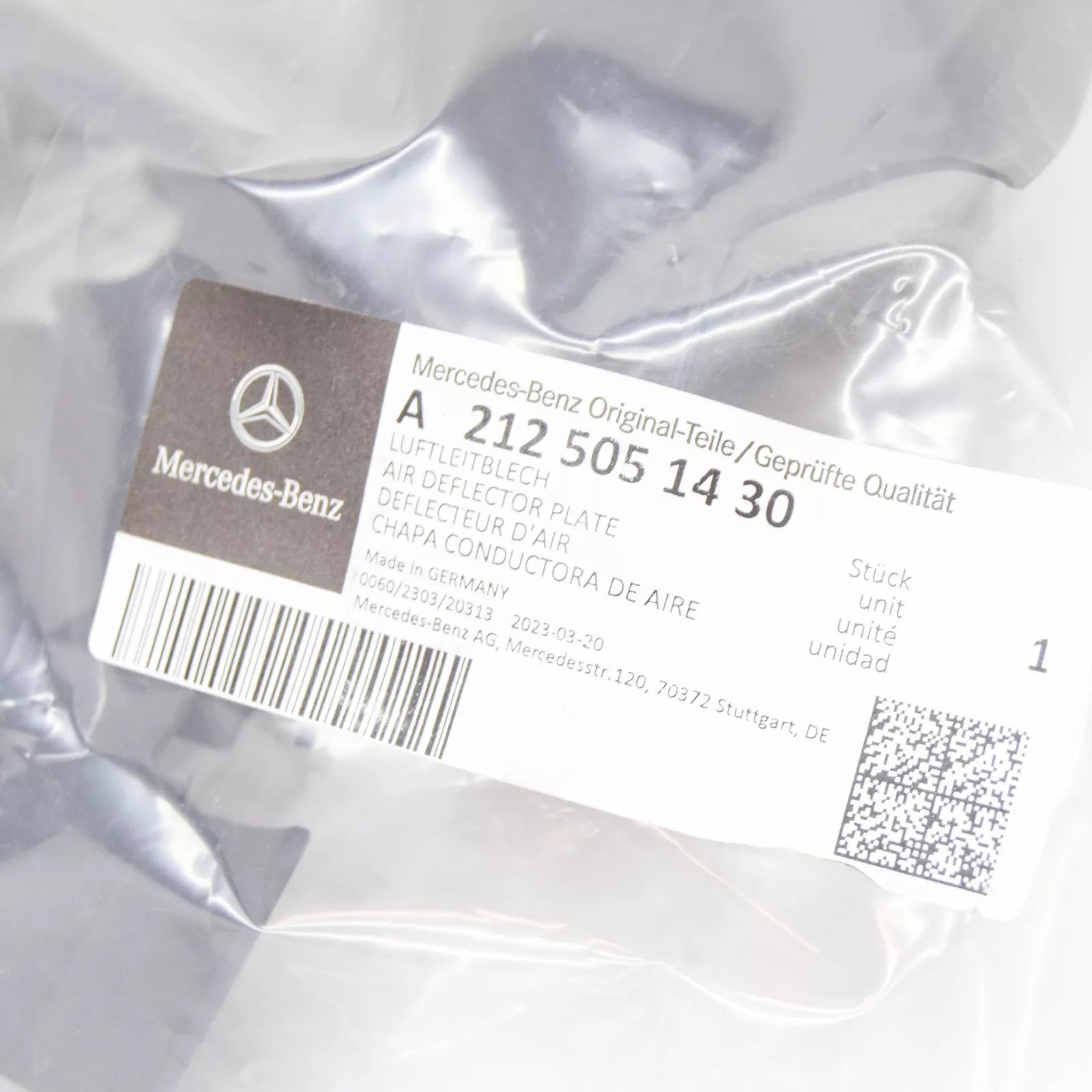 NEW MERCEDES-BENZ E-CLASS W212 AIR DUCT A2125051430 ORIGINAL