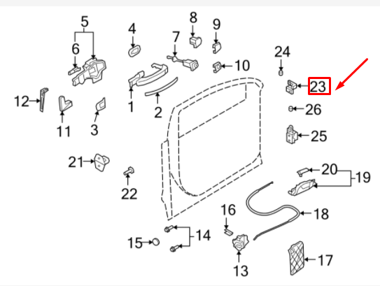 NEW AUDI Q7 4L FRONT RIGHT DOOR UPPER HINGE 4L0831402B ORIGINAL