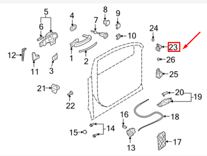 NEW AUDI Q7 4L FRONT RIGHT DOOR UPPER HINGE 4L0831402B ORIGINAL