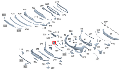 NEW MERCEDES-BENZ GLC COUPE C253 FRONT BUMPER TOWING COVER A2538854506 ORIGINAL