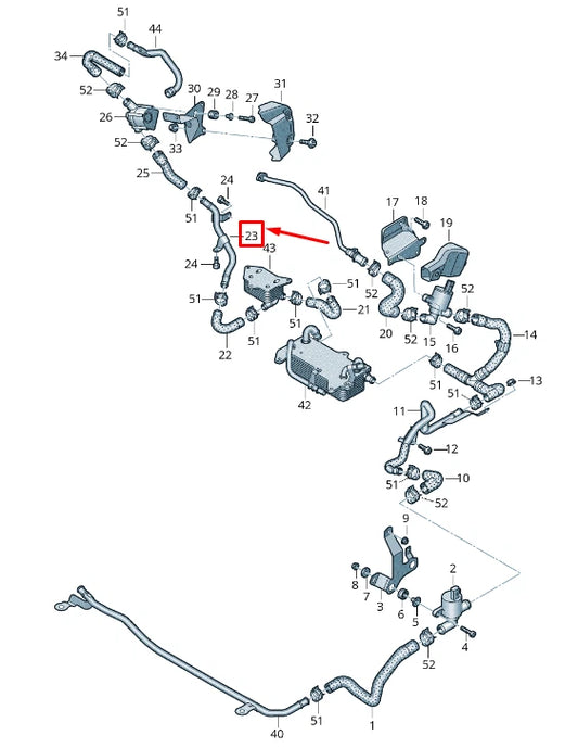 NEW AUDI Q7 4M ENGINE COOLANT PIPE 4M0121485CQ