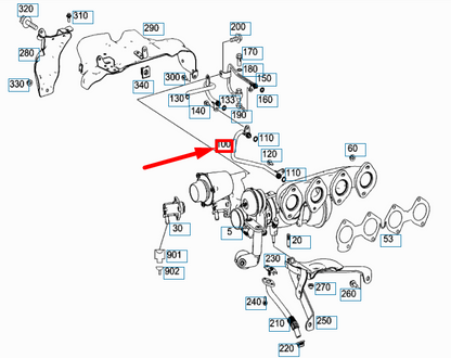 NEW MERCEDES-BENZ C W204 WATER FEED LINE A2712030902 ORIGINAL