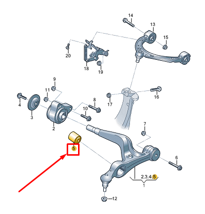 new audi e-tron gt front suspension strut bearing 971407516 original