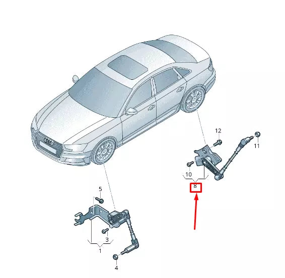 NEW AUDI A6 C8 REAR LEFT HEADLIGHT LEVEL SENSOR 4K0941309B