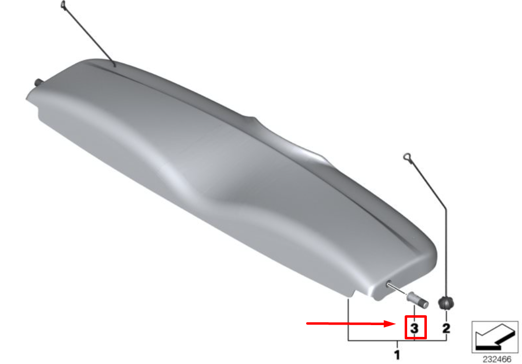 new mini cooper r56 parcel shelf stud with rubber sleeve 51467295501 original