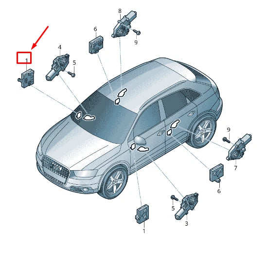 NEW AUDI RSQ3 8U FRONT LEFT DOOR CONTROL UNIT 8X0959793HZ00 ORIGINAL