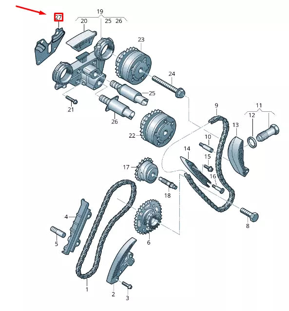NEW VW TOUAREG 7P MK2 TIMING CASE SEAL 03H109140B ORIGINAL