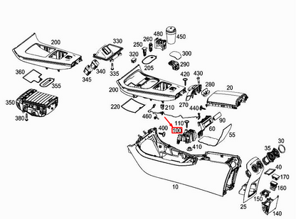 new mercedes-benz a w177 central console bracket a1776833700 original