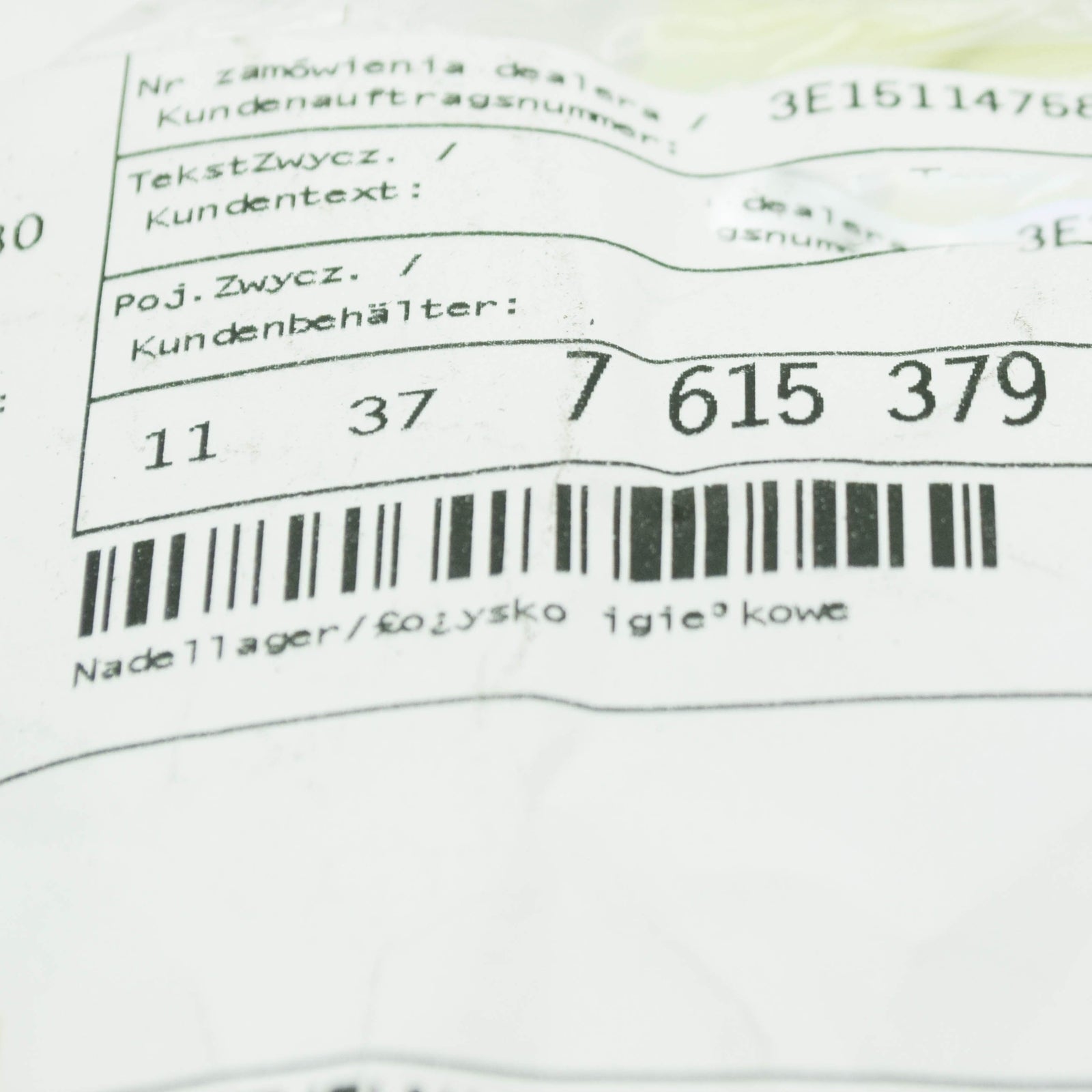 new bmw 1 e87 eccentric shaft needle bearing 11377615379 7615379 original