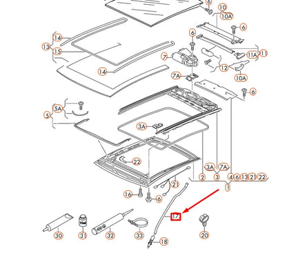 NEW VOLKSWAGEN GOLF MK7 WATER DRAINAGE HOSE 5G0877228 ORIGINAL