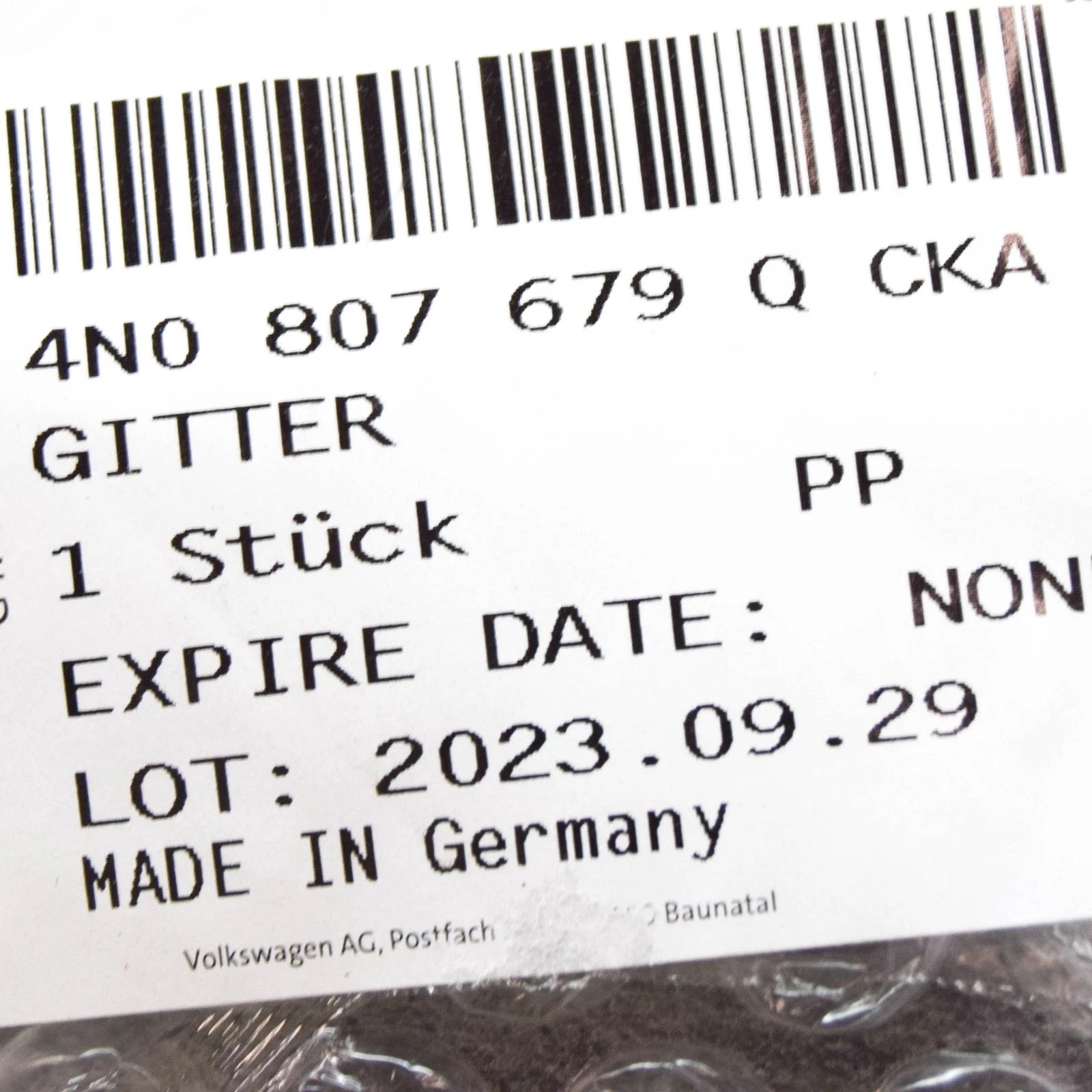 NEW AUDI A8 4N FRONT BUMPER LEFT AIR GRILLE 4N0807679QCKA ORIGINAL