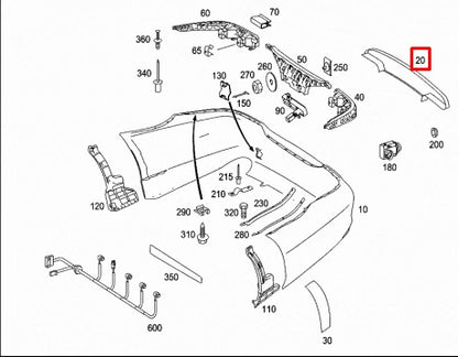 NEW MB CLS C219 AMG REAR BUMPER DIFFUSER A2198850925