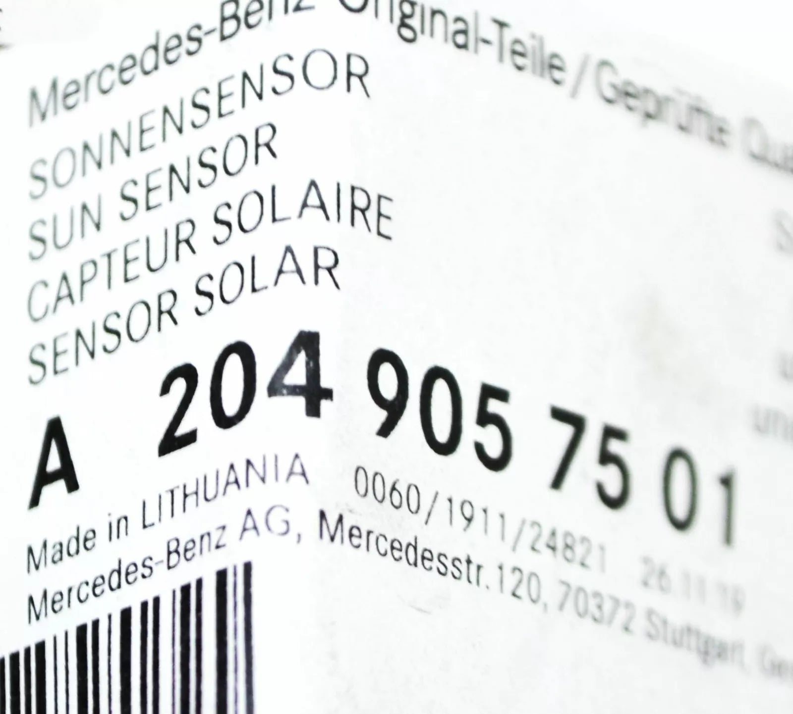 NEW MERCEDES-BENZ SLK R172 SUN SENSOR A2049057501 ORIGINAL