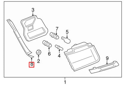 NEW BMW 7 F01 F02 REAR LEFT TAILLIGHT FINISHER TRIM 63217206389 ORIGINAL