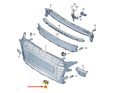 NEW AUDI TT FV 8S FRONT LEFT ULTRASOUND SENSOR TRIM 8S0919267T94 ORIGINAL