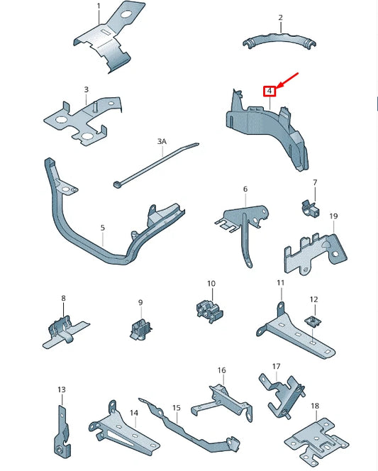 NEW VOLKSWAGEN CRAFTER 2F MK1 ENGINE CABLE GUIDE RHD 2E0971341B