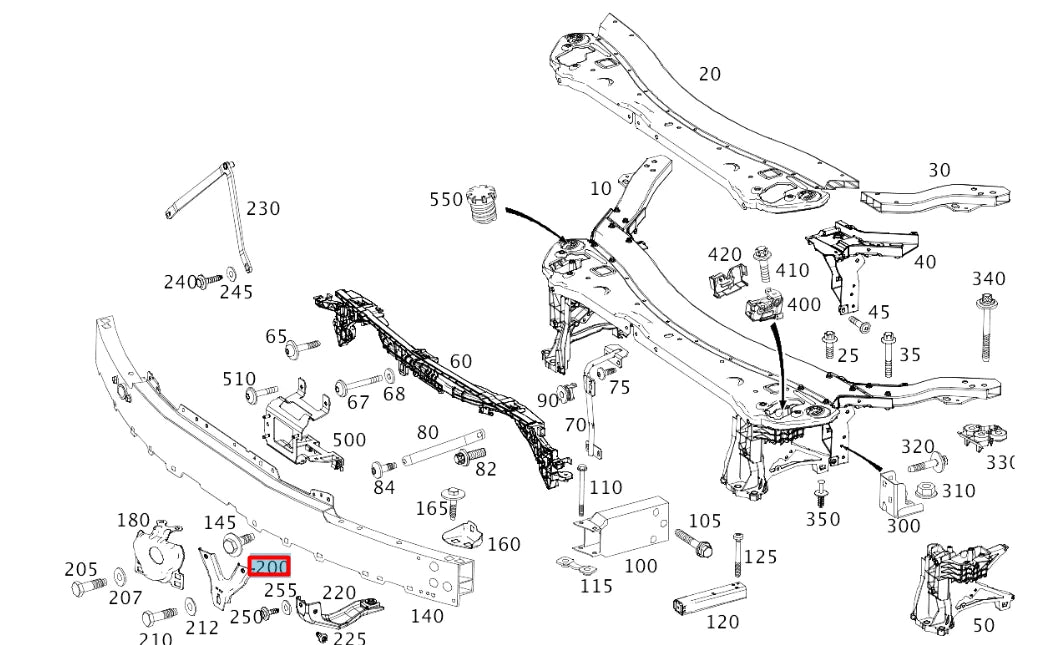 NEW MERCEDES-BENZ E CABRIO A238 FRONT SLAM PANEL RIGHT BRACE A2386202800
