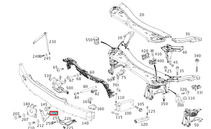 NEW MERCEDES-BENZ E CABRIO A238 FRONT SLAM PANEL RIGHT BRACE A2386202800