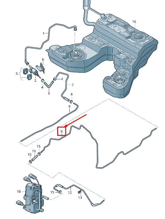 NEW AUDI Q7 4M FUEL LINE 4M0261491N