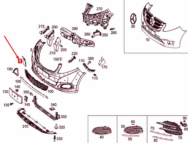 NEW MB VITO W447 FRONT BUMPER TOWING EYE COVER A44788503239B51 ORIGINAL