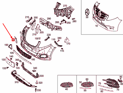 NEW MB VITO W447 FRONT BUMPER TOWING EYE COVER A44788503239B51 ORIGINAL