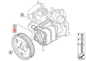NEW BMW 3 E46 1.6I WATER PUMP PULLEY 32427500335 ORIGINAL