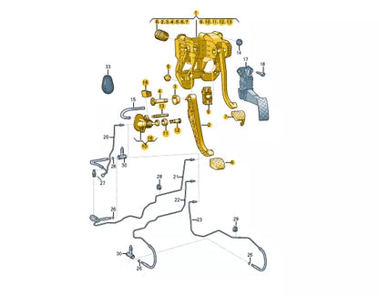 NEW VOLKSWAGEN CRAFTER FLATBED SZ BRAKE AND CLUTCH PEDAL LHD 2N1723031