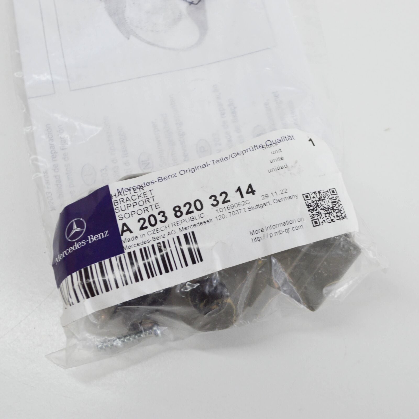 NEW MERCEDES-BENZ C-CLASS W203 HEADLIGHT BRACKET REPAIR KIT A2038203214 ORIGINAL