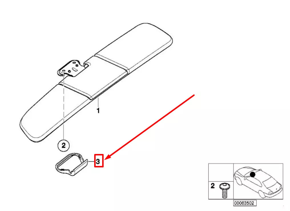 NEW BMW Z8 E52 SUPPORTING BRACKET COVER CAP 8262006 51168262006 ORIGINAL