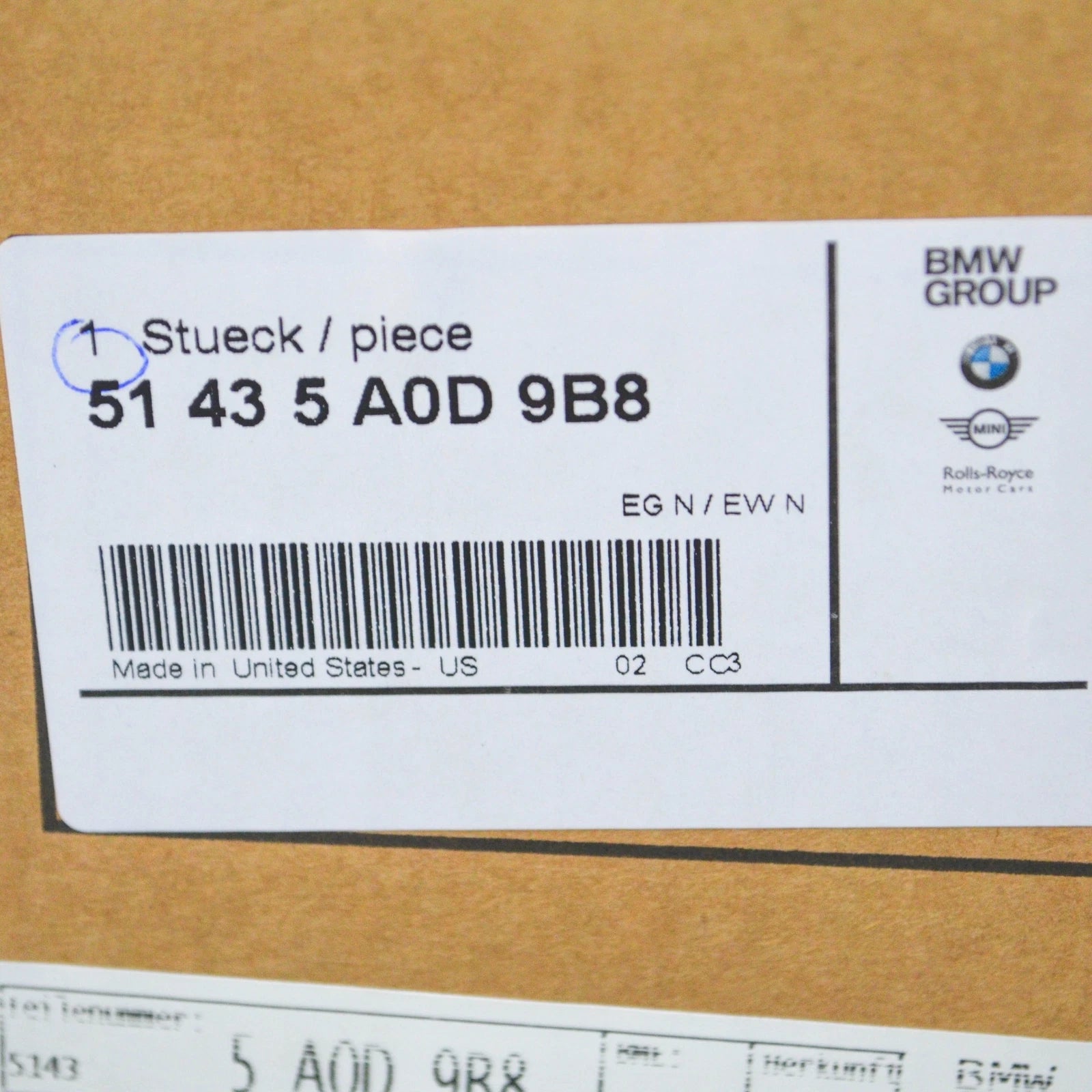 NEW BMW X5 G05 RIGHT SIDE B PILLAR COLUMN TRIM 51435A0D9B8 ORIGINAL