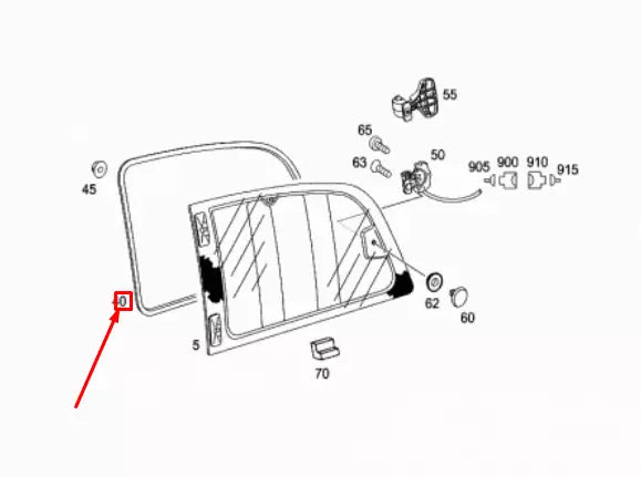 NEW MERCEDES-BENZ VITO W639 REAR VENTILATOR WINDOWS SEAL A6396712720 ORIGINAL