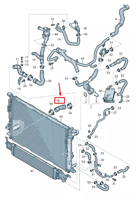 NEW AUDI RSQ3 8U ENGINE COOLANT HOSE 8U0121056