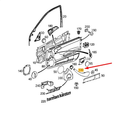 NEW MERCEDES-BENZ C COUPE FRONT RIGHT DOOR GRAB HANDLE A20381002547376 ORIGINAL