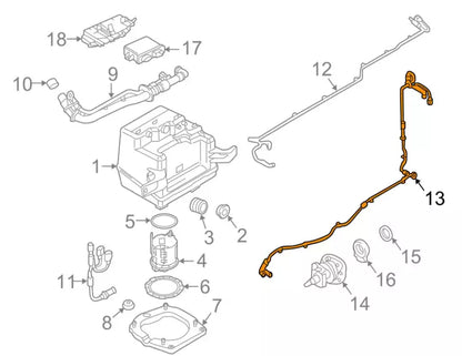 NEW AUDI A8 4H REAR SIDE METERING PRESSURE LINE 4H0131984AC ORIGINAL