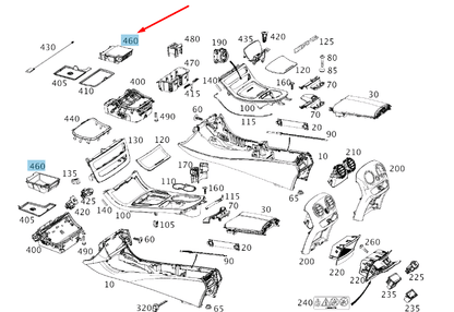 NEW MERCEDES-BENZ E W213 ASHTRAY INSERT A2138108001 ORIGINAL