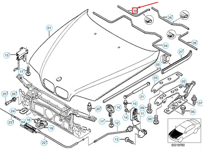 NEW BMW 5 E39 RIGHT MICROFINE FILTER HOUSING SEAL 51718238600 ORIGINAL
