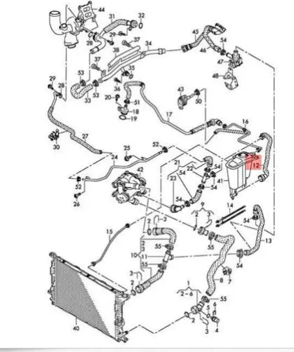 NEW AUDI Q5 8R COOLING HOSE PIPE 8R0121036B ORIGINAL