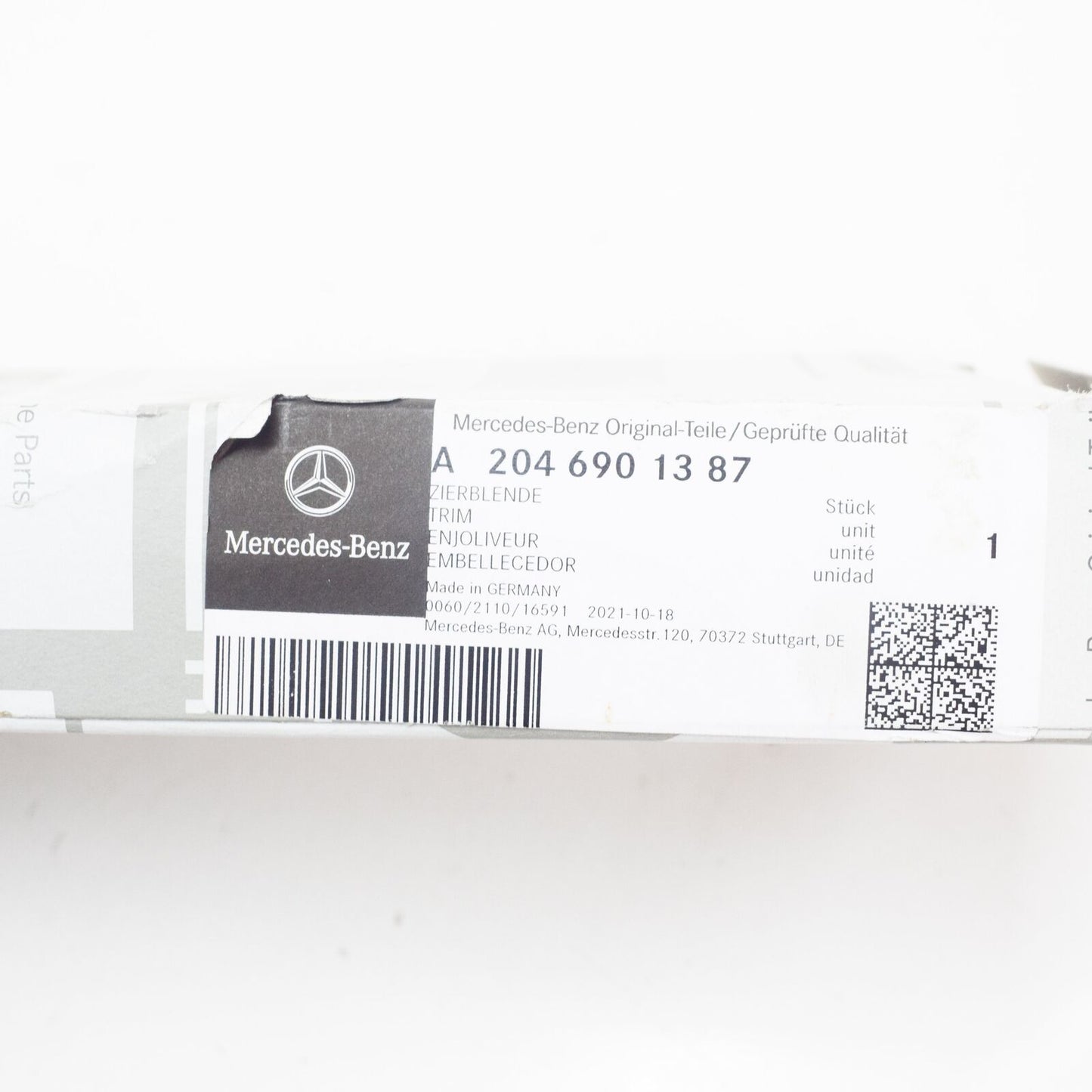 NEW MERCEDES-BENZ GLK-CLASS X204 FRONT LEFT DOOR PILLAR TRIM A2046901387