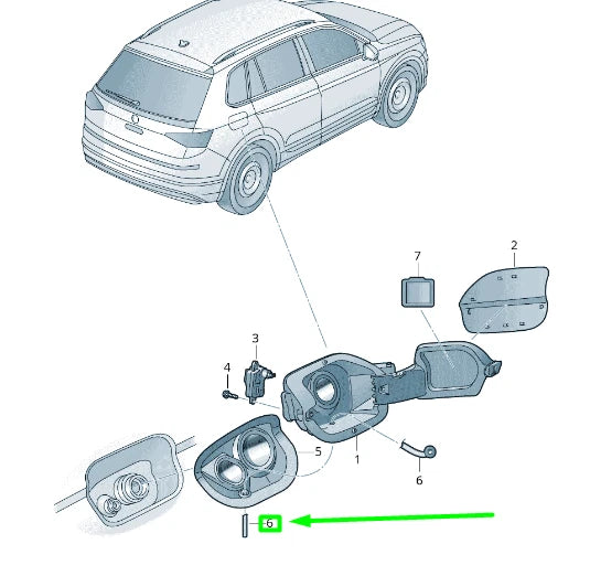 NEW VOLKSWAGEN EOS FUEL HOUSING DRAIN HOSE 3AA809937 ORIGINAL