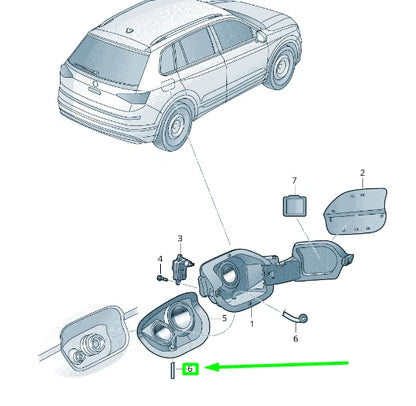 NEW VOLKSWAGEN EOS FUEL HOUSING DRAIN HOSE 3AA809937 ORIGINAL