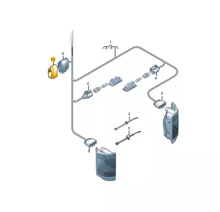 NEW VOLKSWAGEN AMAROK 2H 14 PIN FLAT CONTACT HOUSING 1J0973837 ORIGINAL