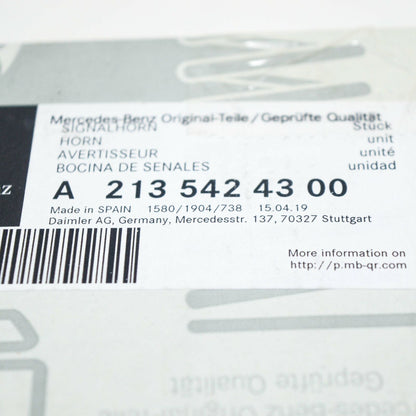 NEW MERCEDES-BENZ E W213 FRONT RIGHT HORN SIGNAL A2135424300 ORIGINAL