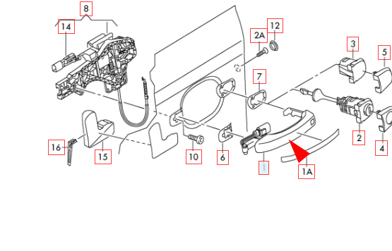 new audi q7 4l front left exterior door handle 4l0837205bgru 2015 original