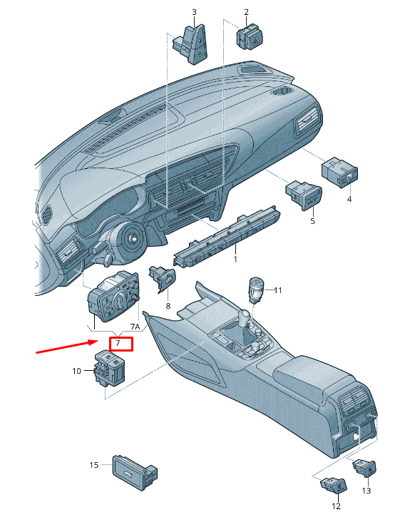 new audi a6 avant c7 headlight multi-switch control unit 4g0941531am original