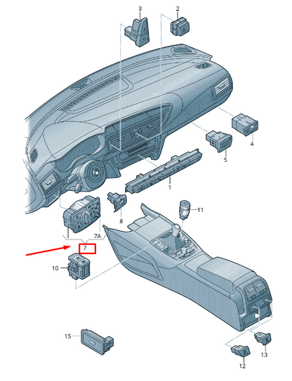 new audi a6 avant c7 headlight multi-switch control unit 4g0941531am original