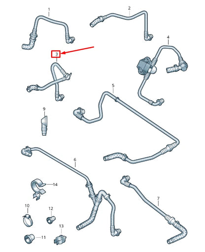 NEW VW POLO 9N VACUUM PIPE WITH NON-RETURN VALVE LHD 6Q1612041DG ORIGINAL